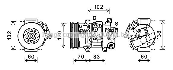 AVA QUALITY COOLING Kompressori, ilmastointilaite TOK627